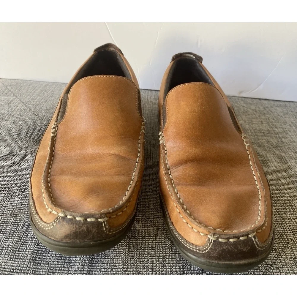 Cole Haan C03559 Tucker Venetian Two-tone Tan Slip On Loafer‎ Men's Sz. 9 M